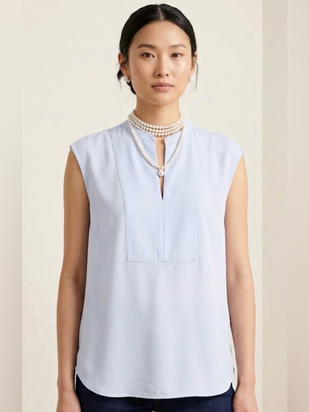J Crew Drapey Cap Sleeve Top Never Worn Light Blue Size Small